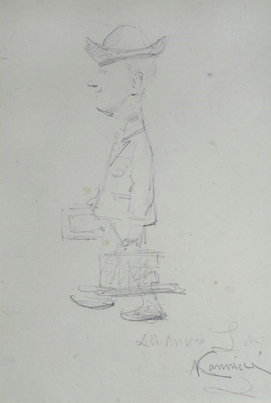 Niccol&#242; Cannicci : Caricatura  - Matita su carta - Auction Autori dell'800 e 900 - Galleria Pananti Casa d'Aste