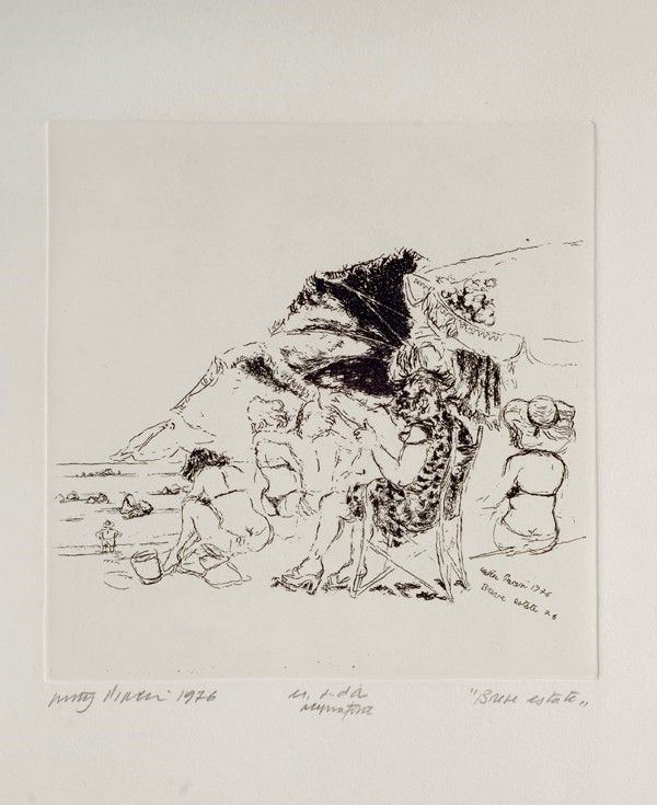 Walter Piacesi : Breve estate  (1976)  - Acquaforte - Auction Opere grafiche del XIX e XX sec. - Galleria Pananti Casa d'Aste