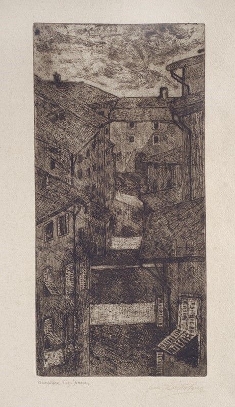 Giovanni Bartolena - Scorcio di Paese
