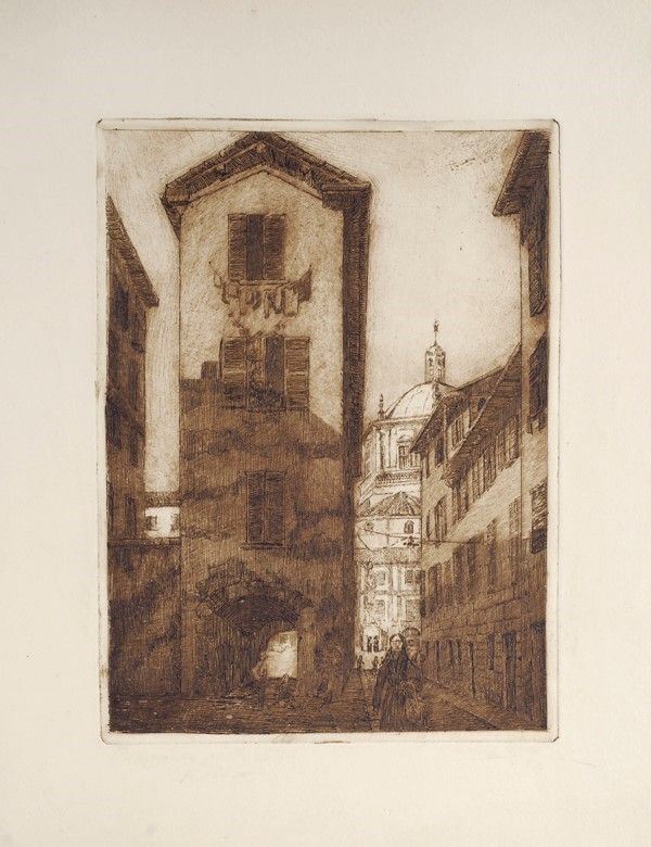 Anonimo, XX sec. - Scorcio di Pistoia