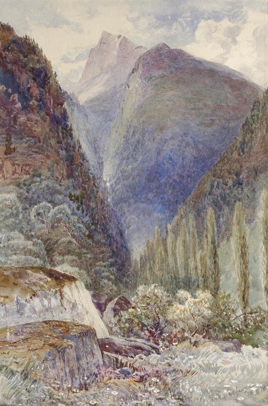 Anonimo, XX sec. : Paesaggio montano  (1915)  - Acquerello su carta - Auction Autori dell'800 e 900 - Galleria Pananti Casa d'Aste