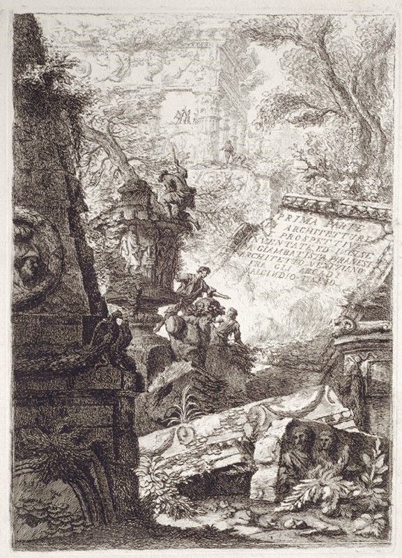 Giovanni Battista Piranesi - Frontespizio, Prima Parte di Architetture e Prospettive Inventate