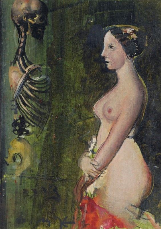 Giorgia Madiai : Memento mori  - Olio su tela - Auction Autori dell'800-900, Arte Moderna e Contemporanea, Grafica ed Edizioni - Galleria Pananti Casa d'Aste