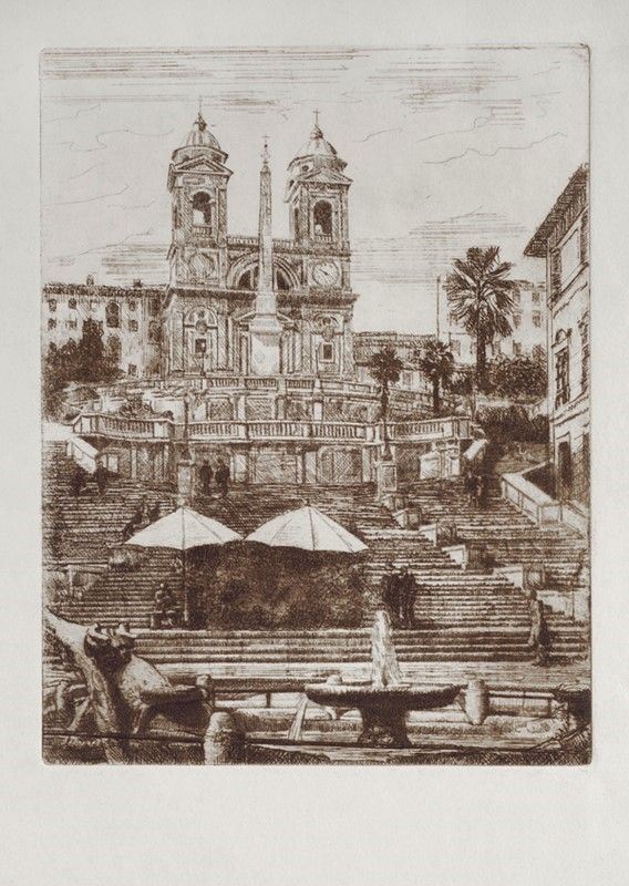 Anonimo, XX sec. - La scalinata di Piazza di Spagna