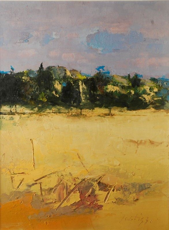 Sergio Scatizzi : Paesaggio  - Olio su tavola - Auction Autori dell'800 e 900 - Galleria Pananti Casa d'Aste