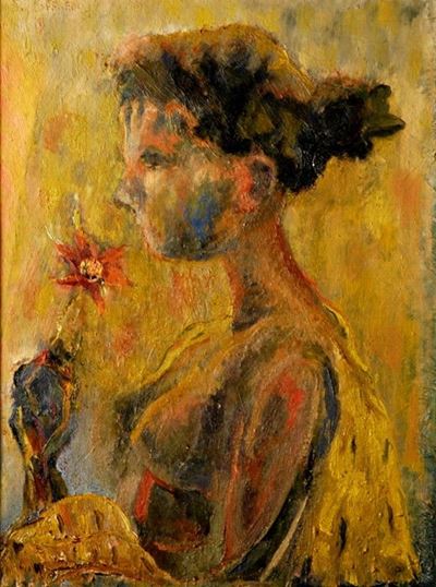 Donna con Fiore