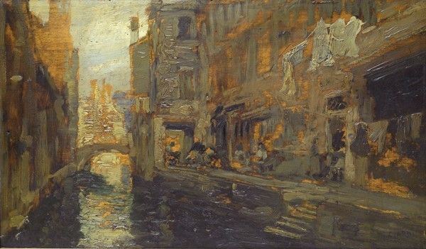Guglielmo Ciardi - Canale a Venezia