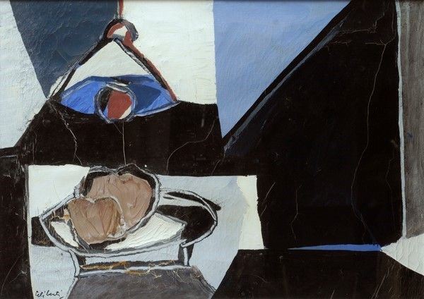 Giorgio Celiberti : Natura morta  - Olio su tela - Asta Arte Moderna e Contemporanea Grafica ed Edizioni - Galleria Pananti Casa d'Aste