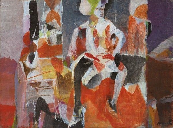 Marcello Avenali : Composizione  (1973)  - Olio su tela - Asta Arte Moderna e Contemporanea Grafica ed Edizioni - Galleria Pananti Casa d'Aste