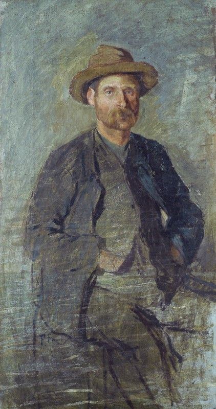 Francesco Fanelli : Contadino  (1888)  - Olio su tela - Asta Autori dell'800 e 900 - Galleria Pananti Casa d'Aste