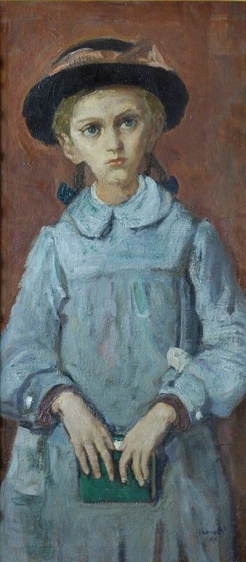 Gianni Vagnetti : Educanda  (1942)  - Olio su tela - Auction Autori dell'800 e 900 - Galleria Pananti Casa d'Aste