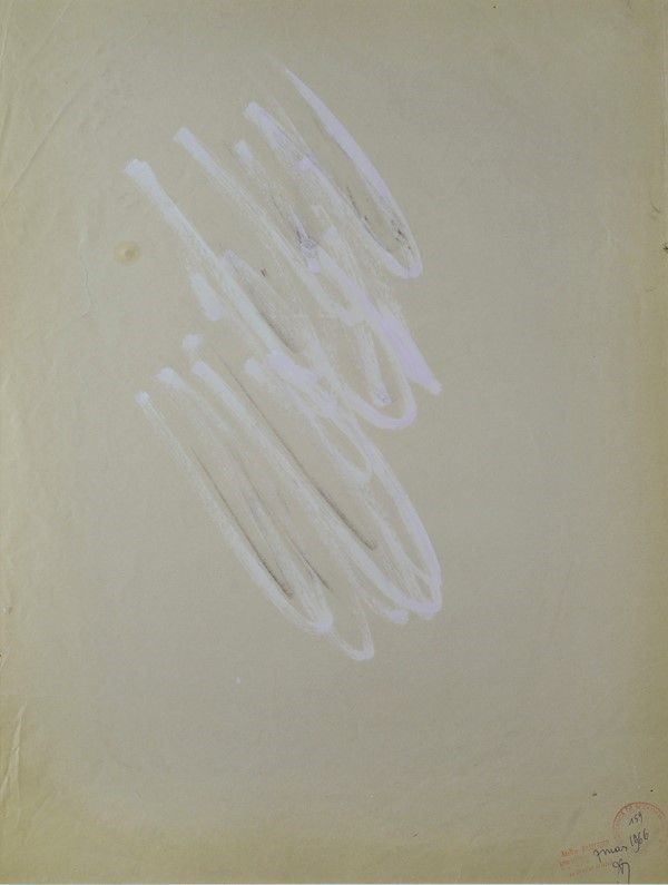 Jean Fautrier : Senza titolo  (1966)  - Tempera su carta. - Asta Arte Moderna e Contemporanea Grafica ed Edizioni - Galleria Pananti Casa d'Aste
