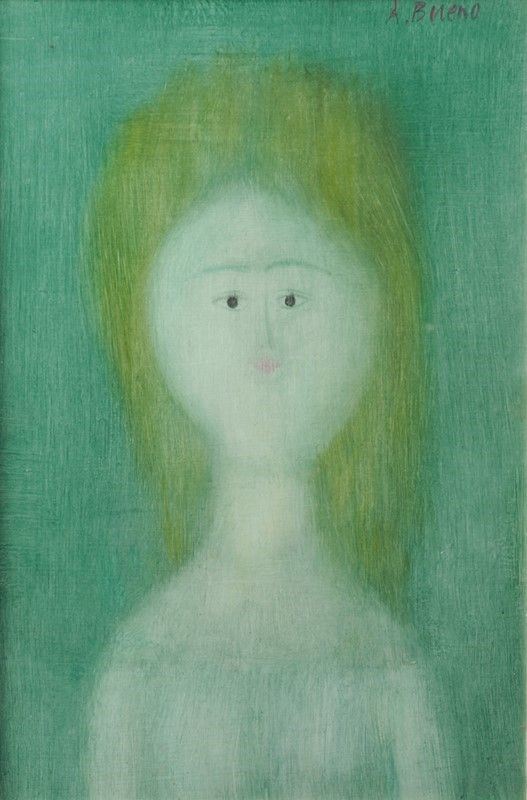 Antonio Bueno - Donna fondo verde