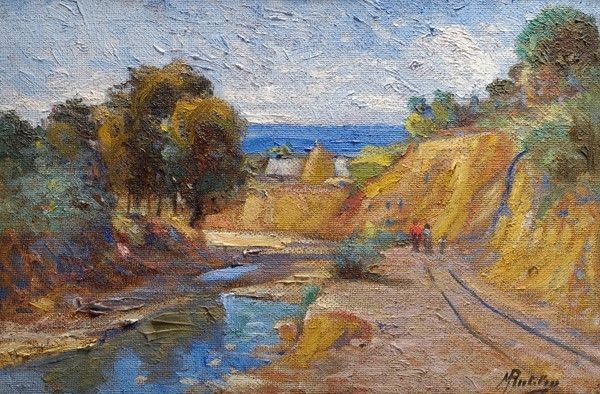 Rutilio Muti - Paesaggio con Lago