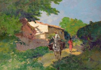 Paesaggio con Asinello e Figura