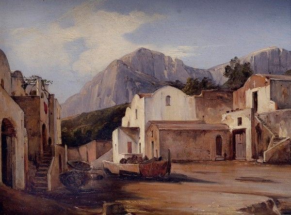 Scuola di Posillipo - Veduta di paese