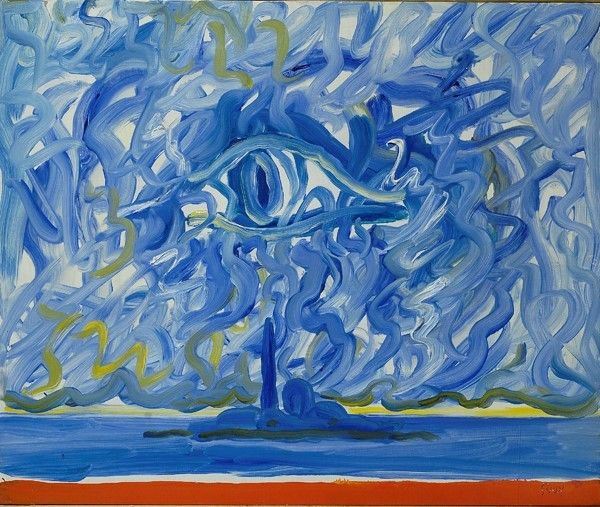 Virgilio Guidi : Composizione  (1978)  - Olio su tela - Asta Arte Moderna e Contemporanea Grafica ed Edizioni - Galleria Pananti Casa d'Aste