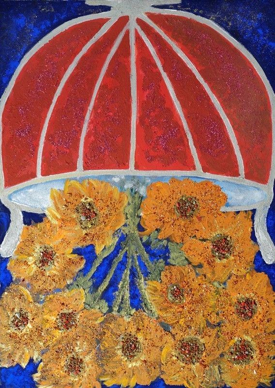 Anita Tosi : La Cupola  fiorita  (2006)  - Tecnica mista su tela - Asta Arte Moderna e Contemporanea Grafica ed Edizioni - Galleria Pananti Casa d'Aste