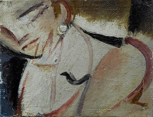 Alberto Manfredi : Nudino  (1971)  - Olio u tela riportata su compensato - Asta Arte Moderna e Contemporanea Grafica ed Edizioni - Galleria Pananti Casa d'Aste