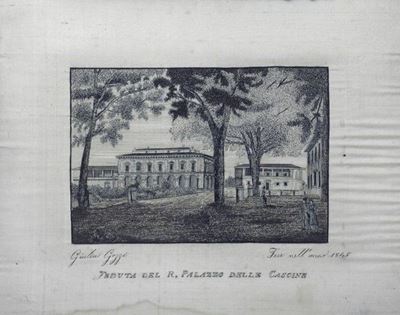 Veduta del R. Palazzo delle Cascine