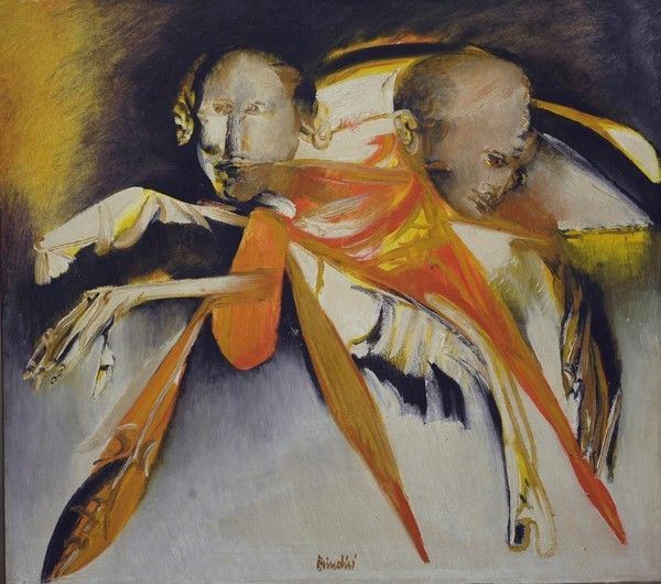 Remo Brindisi : Piovra  (1965)  - Olio su tela - Asta Arte Moderna e Contemporanea Grafica ed Edizioni - Galleria Pananti Casa d'Aste