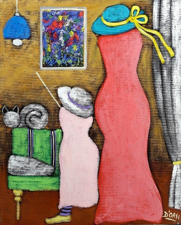 Silvano D'orsi - Madre e figlia (dal ciclo metafisico)