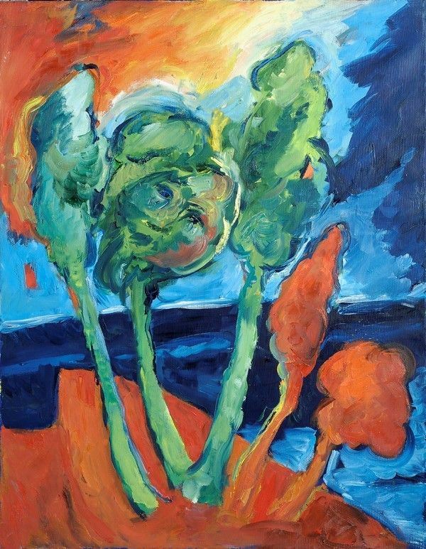 Mimmo German&#224; : L'albero  (1990)  - Olio su tela - Auction Arte Moderna e Contemporanea Grafica ed Edizioni - Galleria Pananti Casa d'Aste