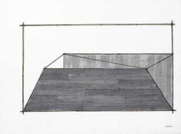 Giuseppe Uncini : Senza titolo  (1994)  - Matita e acquerello su carta - Asta Arte Moderna e Contemporanea Grafica ed Edizioni - Galleria Pananti Casa d'Aste