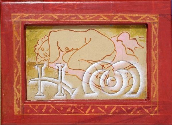 Gaetano Grillo : Omaggio a Henri  (2011)  - Tecnica mista e collage su tavola - Asta Arte Moderna e Contemporanea - Galleria Pananti Casa d'Aste