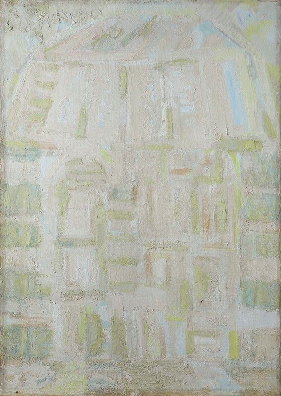Silvio Loffredo : Battistero  (1960)  - Acrilico su tela - Asta Arte Moderna e Contemporanea - III - Galleria Pananti Casa d'Aste