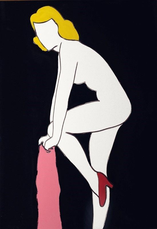 Marco Lodola : Nudo  - Acrilico su tela - Auction Arte Moderna e Contemporanea, Edizioni e Grafica - I - Galleria Pananti Casa d'Aste