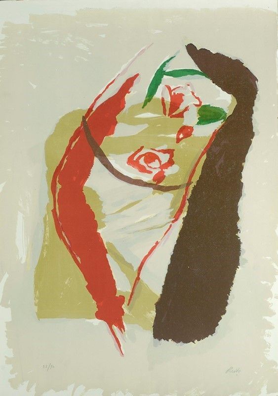 Gastone Breddo : Cartoccio I  (1971)  - Litografia - Asta Artisti per l'UNICEF - Galleria Pananti Casa d'Aste
