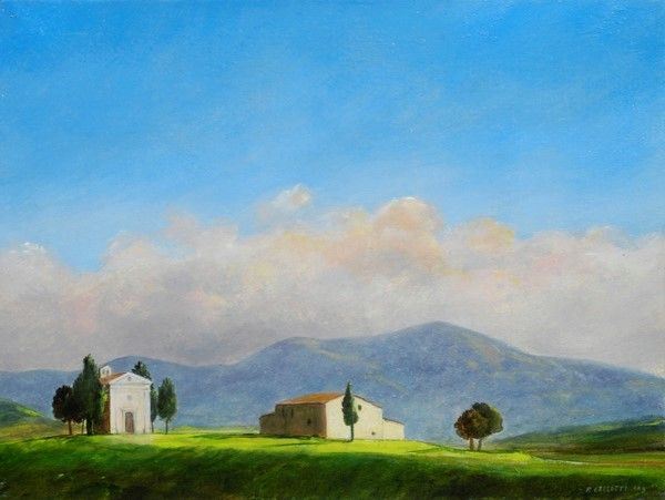 Rodolfo Ceccotti : Luce al tramonto  (2009)  - Olio su tela - Auction Artisti per l'UNICEF - Galleria Pananti Casa d'Aste