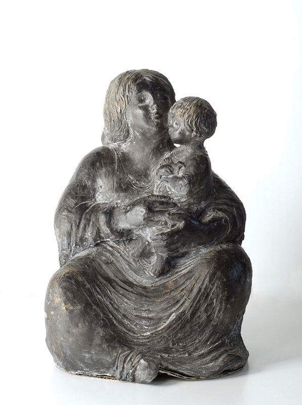 Amalia Ciardi Dupr&#232; : Maternità  (2001)  - Scultura in terracotta - Asta Artisti per l'UNICEF - Galleria Pananti Casa d'Aste