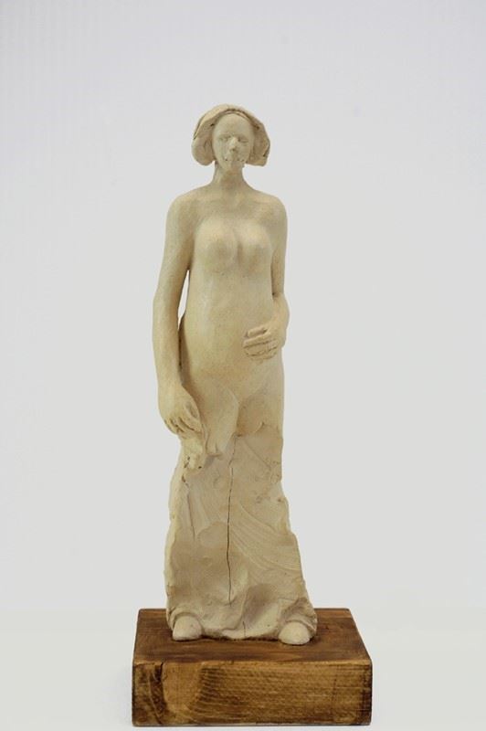 Antonio Di Tommaso : Figura di donna  - Scultura in terracotta - Asta Artisti per l'UNICEF - Galleria Pananti Casa d'Aste