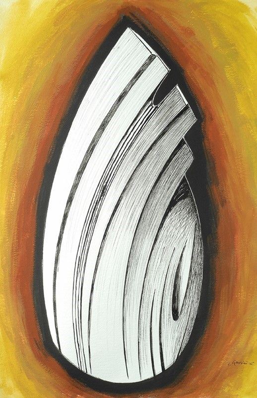 Pietro Gensini : Vela 9  (2011)  - Tempera e china su carta - Auction Artisti per l'UNICEF - Galleria Pananti Casa d'Aste