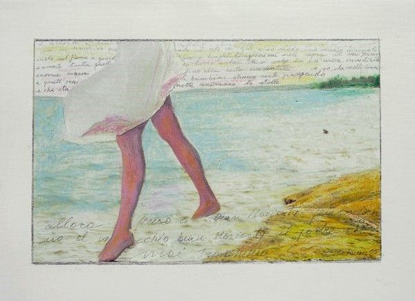 Domenico Lo Russo : L'angelo a Vilnius (Danza)  (2005)  - Tecnica mista su tela - Auction Artisti per l'UNICEF - Galleria Pananti Casa d'Aste