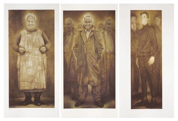 Andrea Martinelli : Uomini e ombre  (2010)  - Incisione - Auction Artisti per l'UNICEF - Galleria Pananti Casa d'Aste