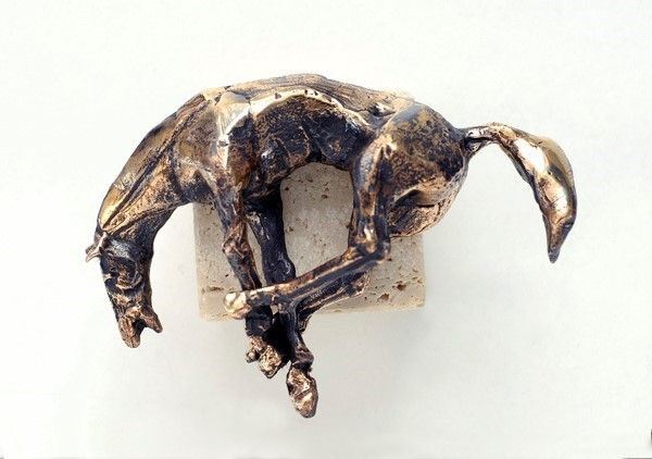 Carlo Sassi : Cavallo caduto  - Bronzo - Auction Artisti per l'UNICEF - Galleria Pananti Casa d'Aste