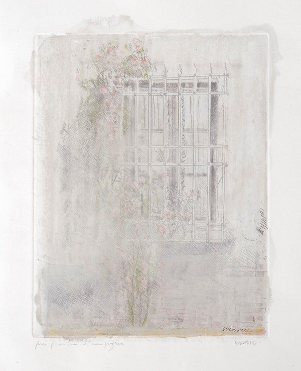 Piero Vignozzi : Finestra di campagna  - Incisione - Auction Artisti per l'UNICEF - Galleria Pananti Casa d'Aste