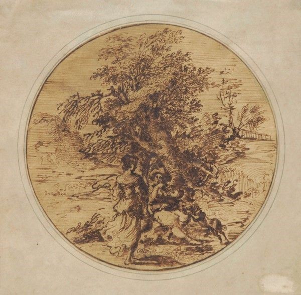 Scuola Emiliana, XVII Sec. - Scena Bucolica