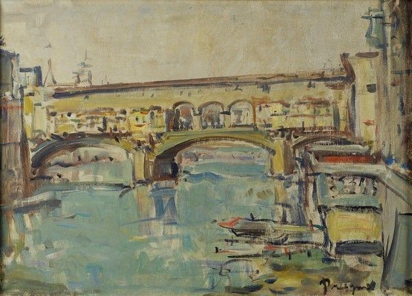 Enzo Pregno - Veduta di Ponte Vecchio
