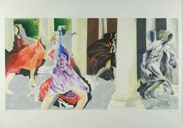 Ennio Calabria : La danza  (1978)  - Litografia - Asta Arte Moderna e Contemporanea, Edizioni e Grafica - I - Galleria Pananti Casa d'Aste