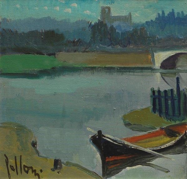 Silvio Polloni - Barca sul Fiume