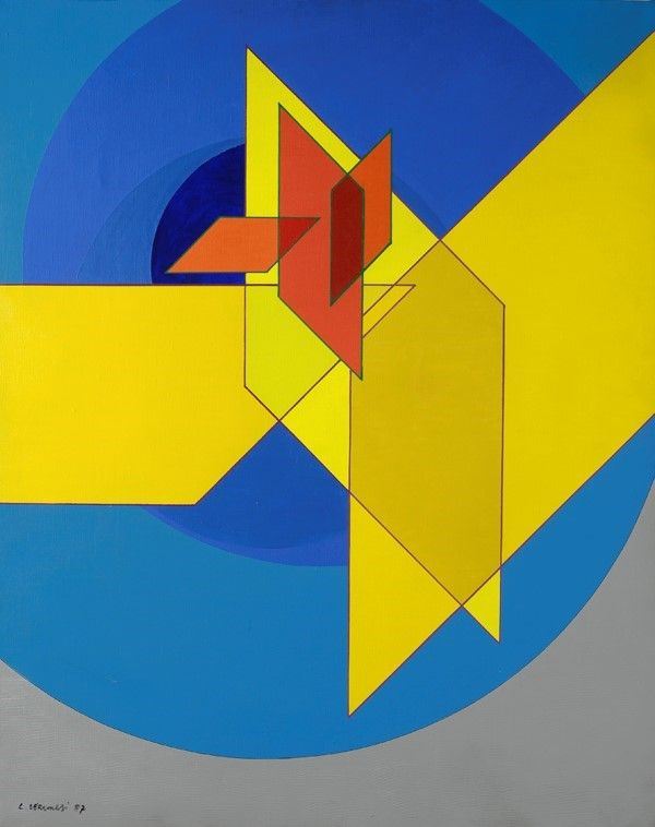 Luigi Veronesi : Prismatico n°5  (1987)  - Olio su tela - Asta Arte Moderna e Contemporanea, Edizioni e Grafica - I - Galleria Pananti Casa d'Aste