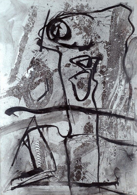Emilio Vedova : Dagegen '82-4  (1982)  - Tecnica mista su carta riportata su tela - Asta Arte Moderna e Contemporanea, Edizioni e Grafica - I - Galleria Pananti Casa d'Aste