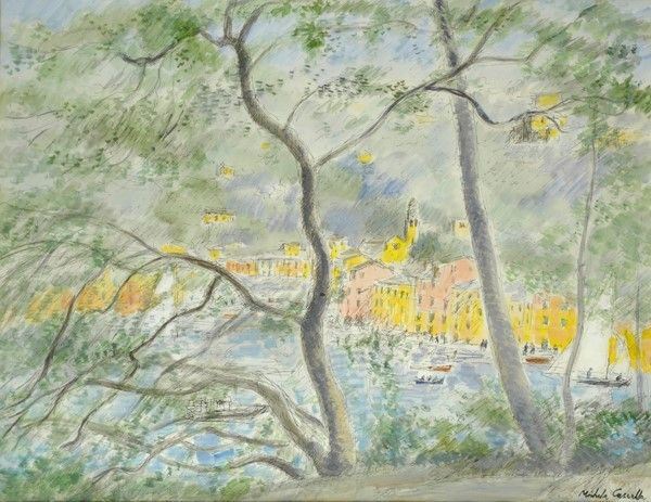Michele Cascella - Alberi a Portofino