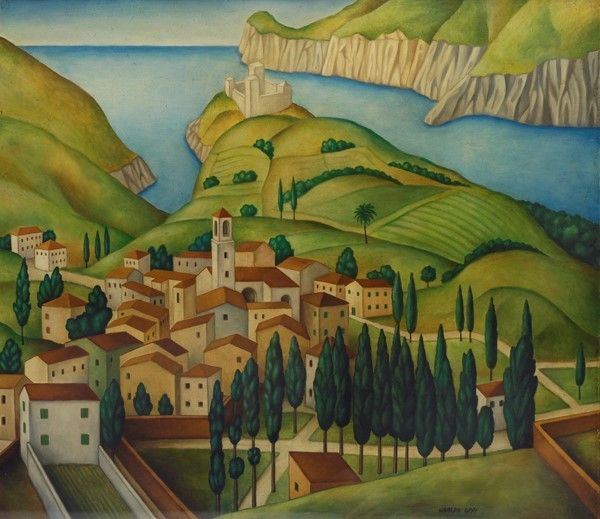 Ubaldo Oppi - Paesaggio ligure