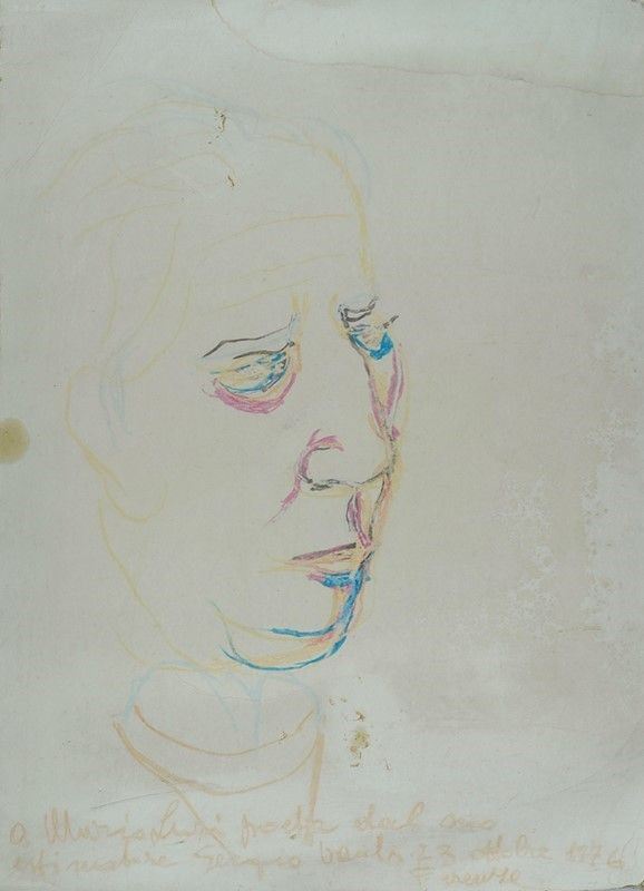 Sergio Vacchi - Ritratto di mario Luzi