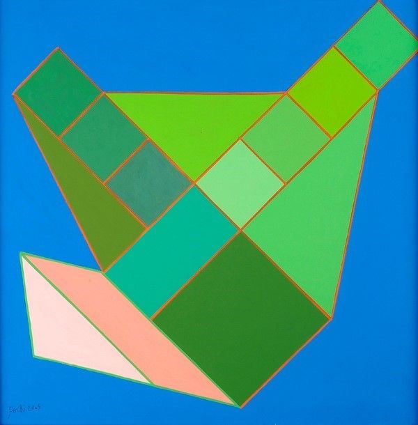 Achille Perilli : Attenti al lupo  (2005)  - tecnica mista su tela - Auction Arte Moderna e Contemporanea, Edizioni e Grafica - I - Galleria Pananti Casa d'Aste